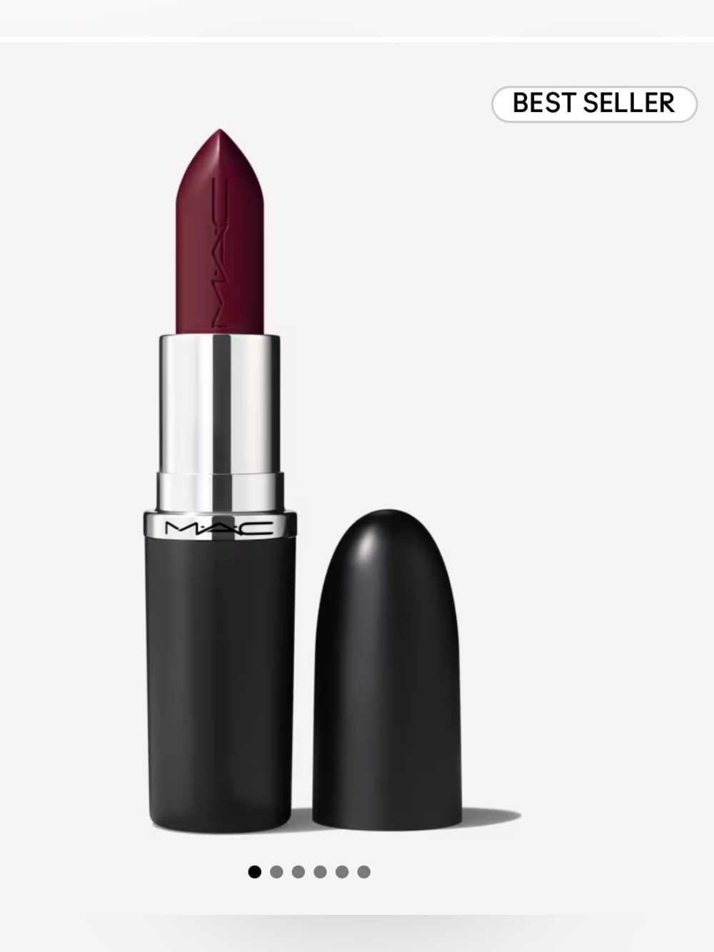 MAC Cosmetics GUESSING GAME MÄCximal Sleek Satin Lipstick -Blackened Red 816 NEW